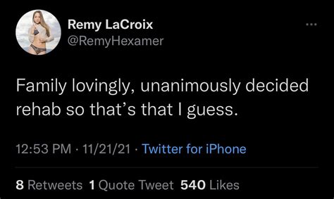 lacroix remy|Hope she gets the help she needs : r/RemyLaCroix .